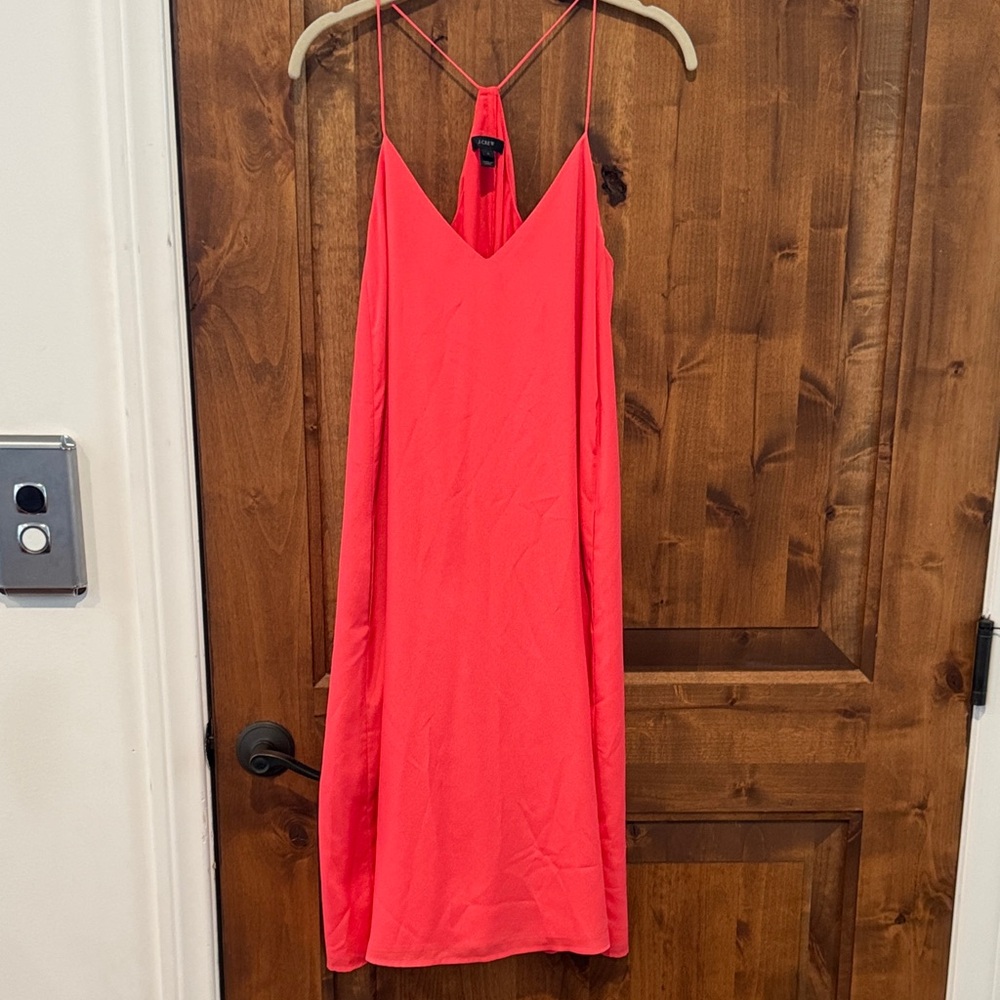 J. Crew Bright Pink Strappy Dress